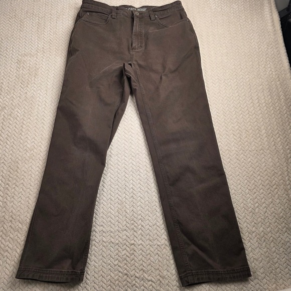 Duluth Trading Co Flex Fire Hose Brown Work Pants Mens 34x32 Regular Fit Utility - Picture 5 of 8